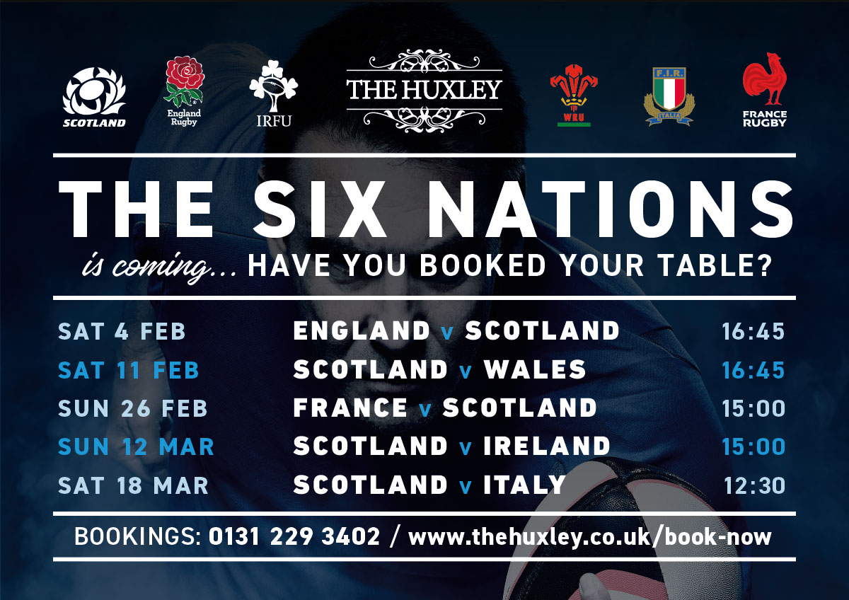 Watch the Six Nations at The Huxley